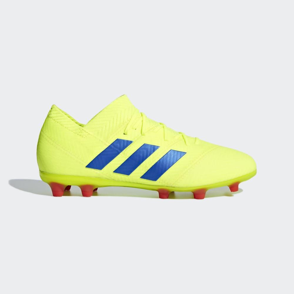 Adidas Boys' Nemeziz 18.1 Firm Ground Football Boots Yellow/Blue/Red Ireland CM8502